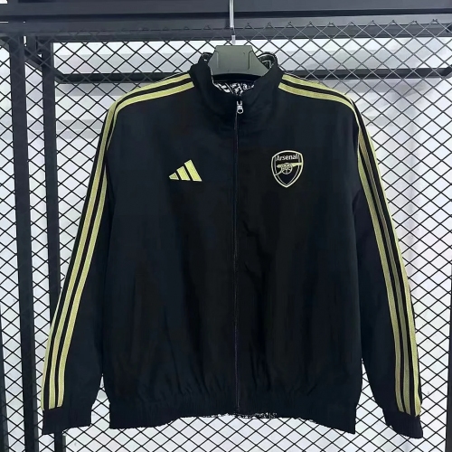 2025/2026 Arsenal Double-Sided Windbreaker Black Football Shirt