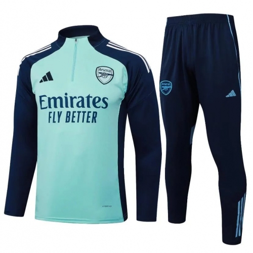 2025/2026 Arsenal Half-Pull Training Suit Light Green Football Shirt