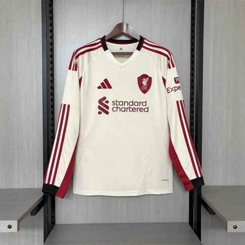 2025/2026 Liverpool Away Long Sleeve Soccer Jersey