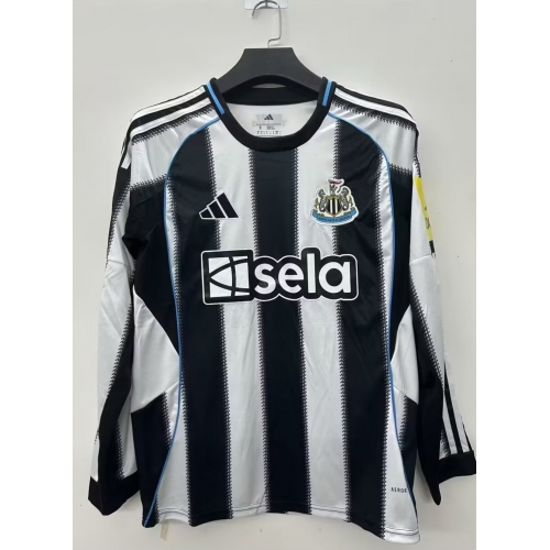 2025/2026 Long Sleeve Newcastle United Home Soccer Jersey