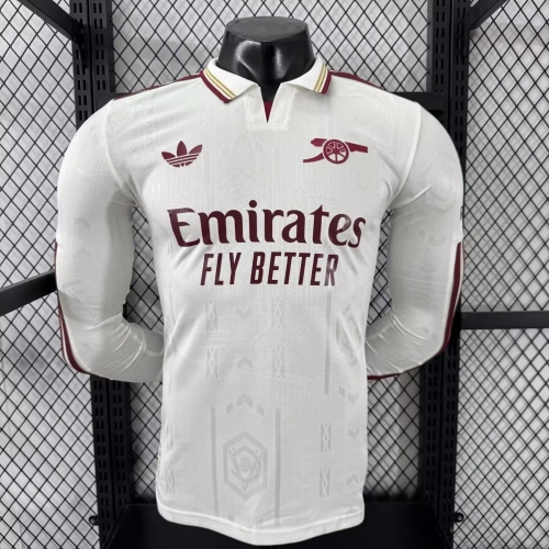 2025/2026 Long Sleeve Player Version Arsenal Third Away Football Shirt