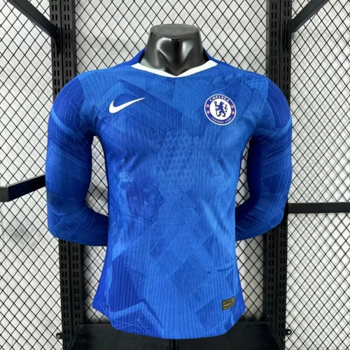 2025/2026 Long Sleeve Player Version Chelsea Home Football Shirt