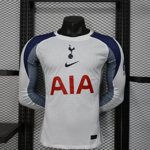 2025/2026 Long Sleeve Player Version Tottenham Home Football Shirt