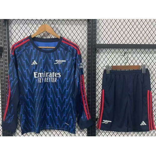 2025/2026 Long Sleeves Arsenal Away Football Shirt Kids Size
