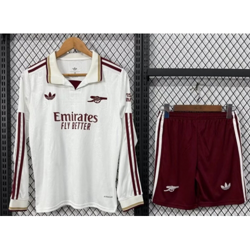 2025/2026 Long Sleeves Arsenal Third Away Football Shirt Kids Size