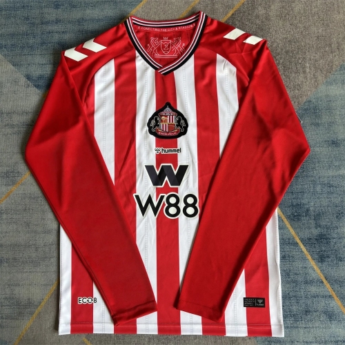 2025/2026 Long Sleeves Sunderland Home Football Shirt