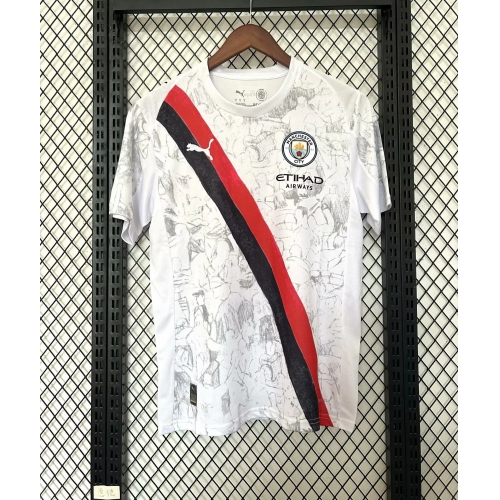 2025/2026 Manchester City KidSuper Joint Edition White Football Shirt