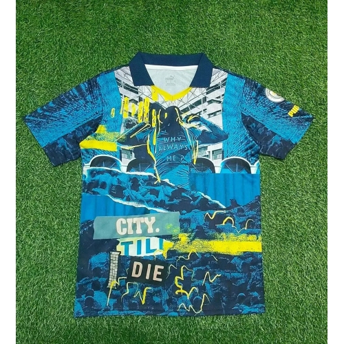 2025/2026 Manchester City Limited Edition Blue Football Shirt