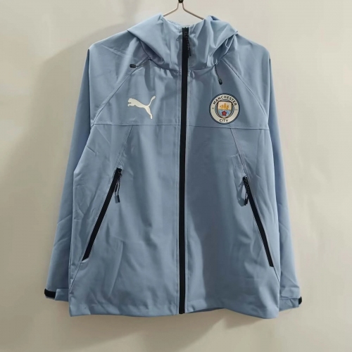 2025/2026 Manchester City Windbreaker Blue Football Shirt