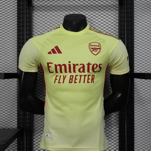 2025/2026 Player Version Arsenal Goalkeeper Yellow Football Shirt