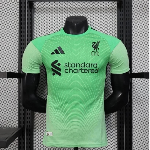 2025/2026 Player Version Liverpool Goalkeeper Green Soccer Jersey