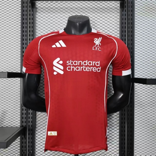 2025/2026 Player Version Liverpool Home Soccer Jersey