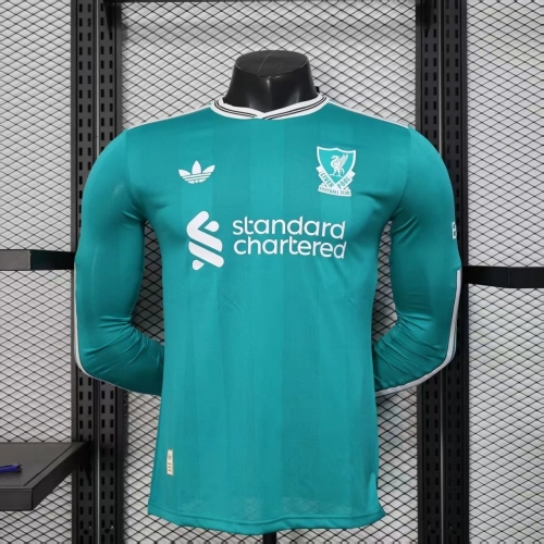 2025/2026 Player Version Liverpool Third Away Long Sleeve Soccer Jersey