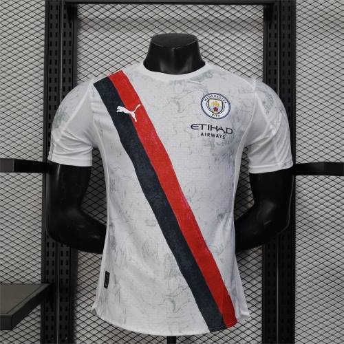 2025/2026 Player Version Manchester City KidSuper Joint Edition White Football Shirt