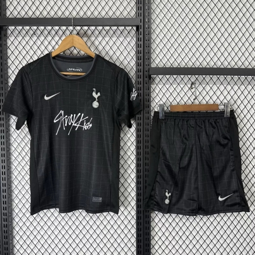 2025/2026 Tottenham Co-Branded Edition Black Soccer Jersey Kids Size