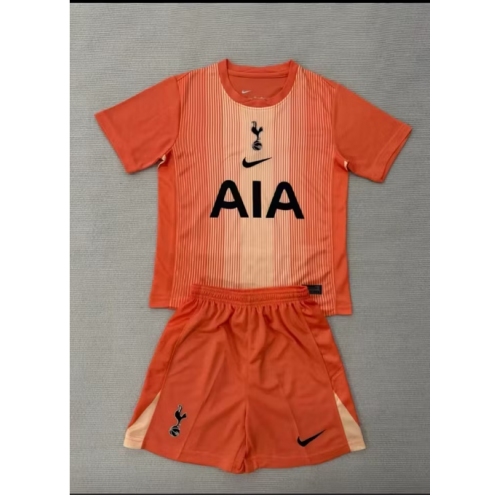 2025/2026 Tottenham Goalkeeper Orange Football Shirt Kids Size