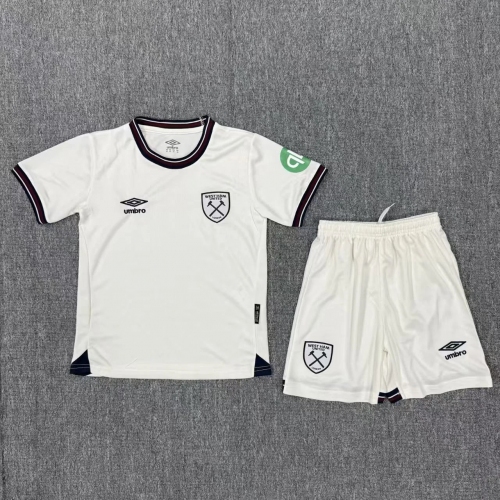2025/2026 West Ham United Away Football Shirt Kids Size