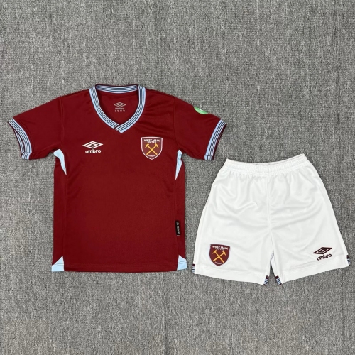 2025/2026 West Ham United Home Football Shirt Kids Size