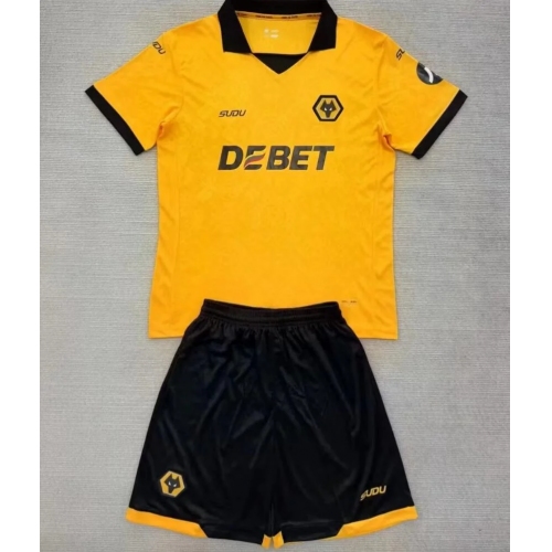2025/2026 Wolverhampton Wanderers Home Football Shirt Kids Size