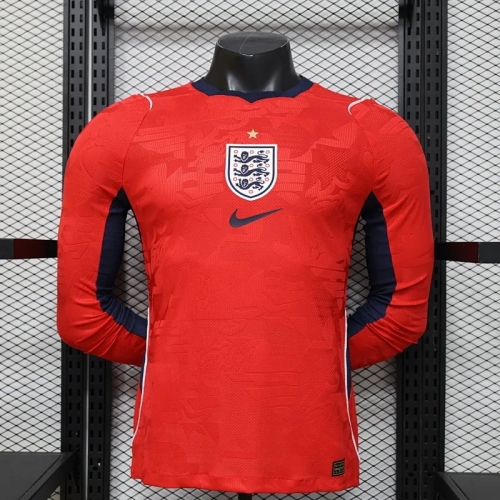 2026 Long Sleeve Player Version England National Team Away Football Shirt