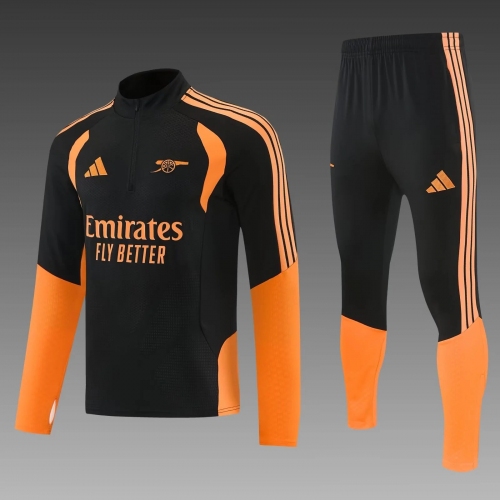 2026/2027 Arsenal Half-Pull Training Suit Orange Black Football Shirt