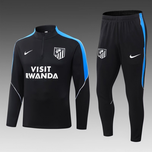 2026/2027 Atletico Madrid Half-Pull Training Suit Black Football Jersey