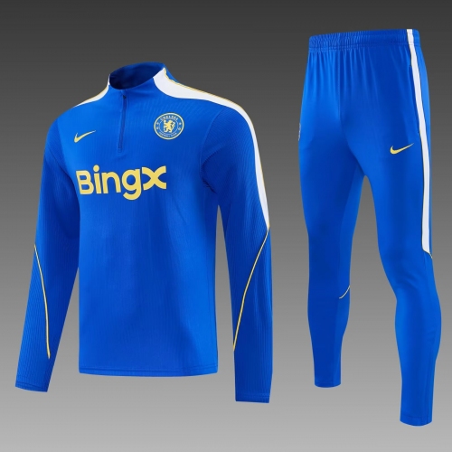 2026/2027 Chelsea Half-Pull Training Suit Blue Football Shirt Set