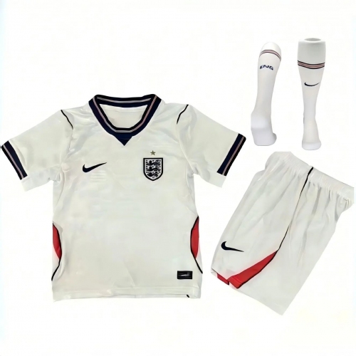 Kids England Home Jersey Full Kit World Cup 2026