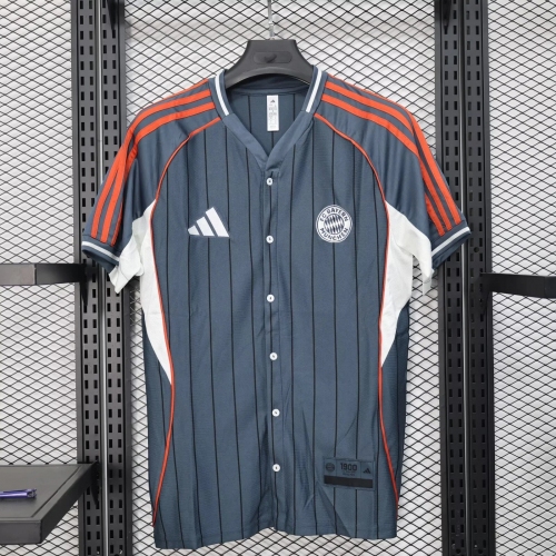 2025/2026 Bayern Munich Buttons Special Edition Grey Football Shirt