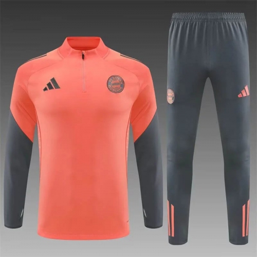 2025/2026 Bayern Munich Half-Pull Training Suit Orange Football Shirt