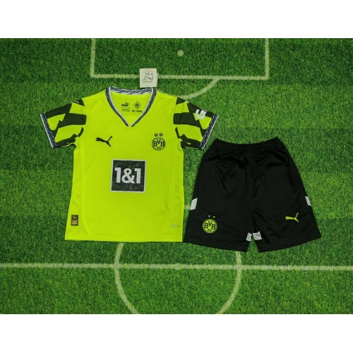 2025/2026 Dortmund Special Edition Fluorescent Green Football Shirt Kids Size