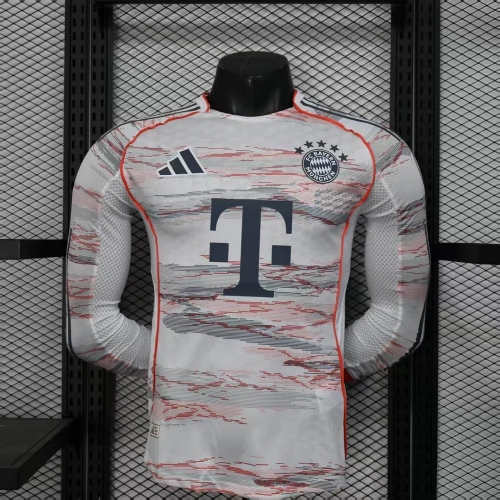2025/2026 Long Sleeve Player Version Bayern Munich Away Football Shirt