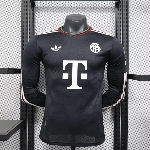 2025/2026 Long Sleeve Player Version Bayern Munich Third Away Football Shirt