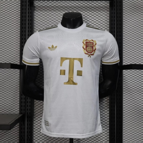 2025/2026 Player Version Bayern Munich 125th Anniversary Edition White Football Shirt