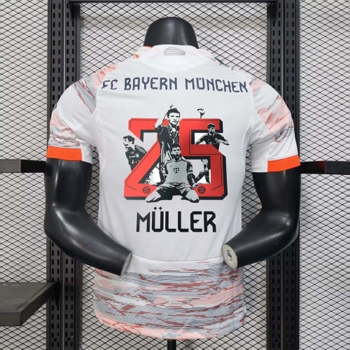 2025/2026 Player Version Bayern Munich Muller Commemorative Edition Football Shirt