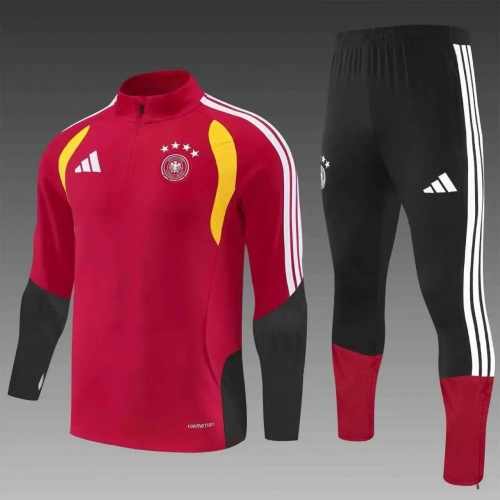 2026 Germany Half-Pull Training Suit Red Jersey Set