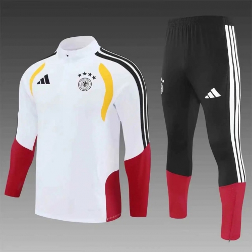 2026 Germany Half-Pull Training Suit White Jersey Set