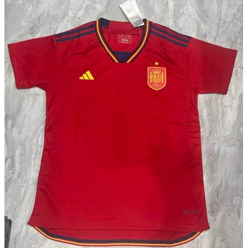 2022 World Cup Spain National Team Home Football Shirt