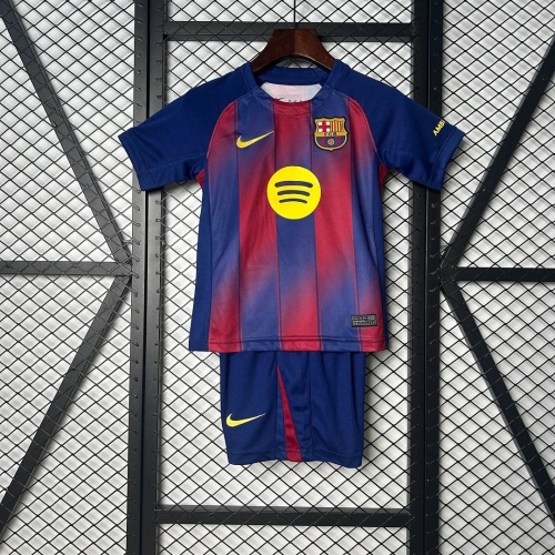 2025/2026 Barcelona Home Football Shirt Kids Size