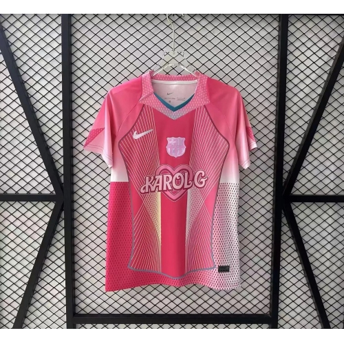2025/2026 Barcelona KAROLG Advertising Edition Pink Football Shirt