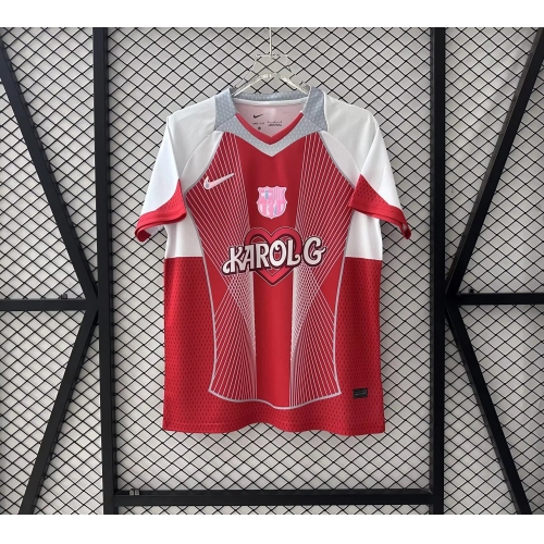 2025/2026 Barcelona KAROLG Advertising Edition Red Football Shirt