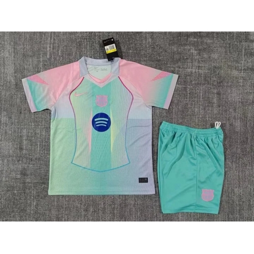 2025/2026 Barcelona Special Edition Light Blue Football Shirt Kids Size