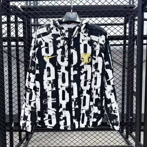 2025/2026 Barcelona Windbreaker Black White Football Shirt