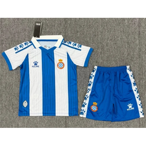 2025/2026 Espanyol Home Football Shirt Kids Size