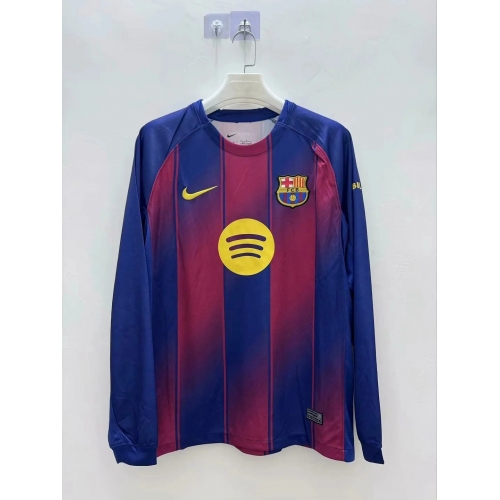2025/2026 Long Sleeve Barcelona Home Football Shirt