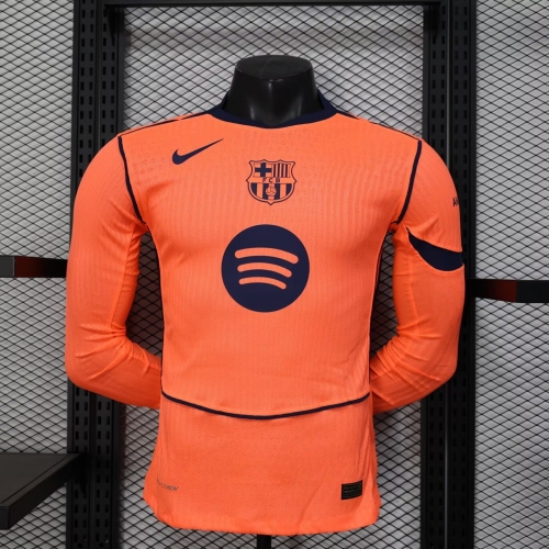 2025/2026 Long Sleeve Player Version Barcelona Third Away Football Shirt