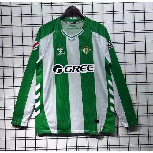 2025/2026 Long Sleeves Real Betis Home Football Shirt