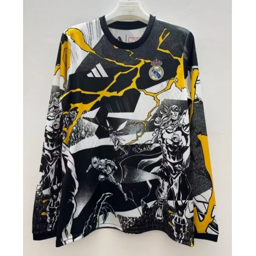 2025/2026 Long Sleeves Real Madrid Collaboration With Marvel Football Shirt