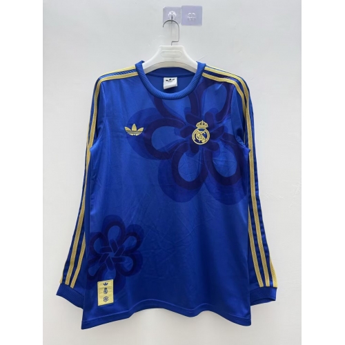 2025/2026 Long Sleeves Real Madrid United Year Horse Special Edition Blue Football Shirt