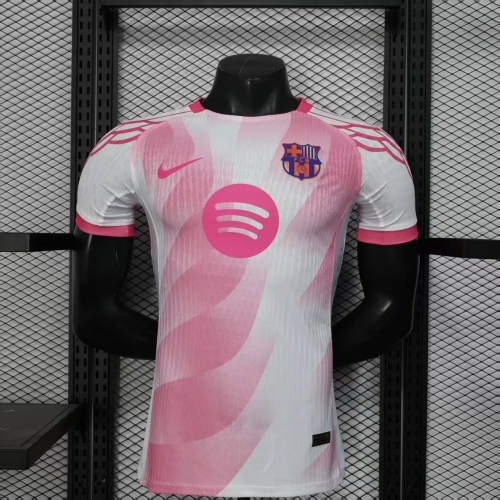 2025/2026 Player Version Barcelona Special Edition Pink White Football Shirt
